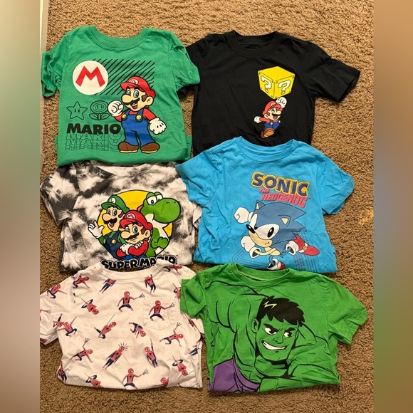 Bundle of 6 Character Tees - Kids - Picture 1 of 7